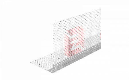Профиль угловой ПВХ с армирующей сеткой 10х15 ТЕХНОНИКОЛЬ